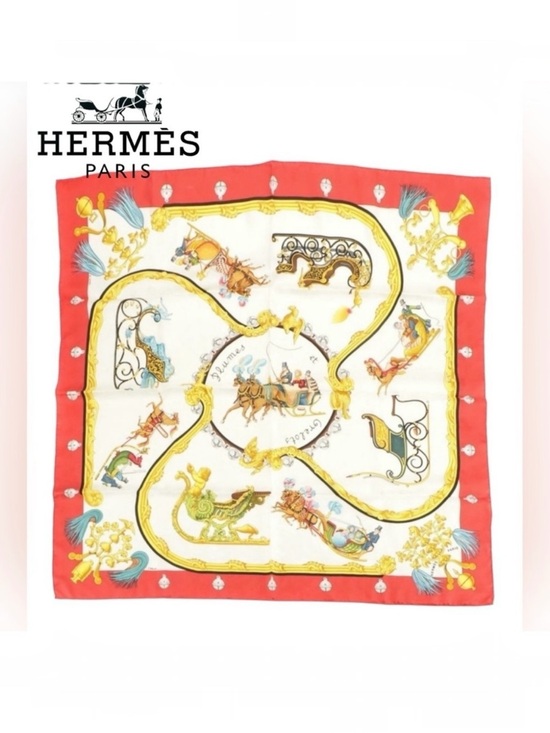 Hermes Accessories - Hermes Plumes et Grelots J. Abadie Vintage Silk Carre 90 Scarf with Box